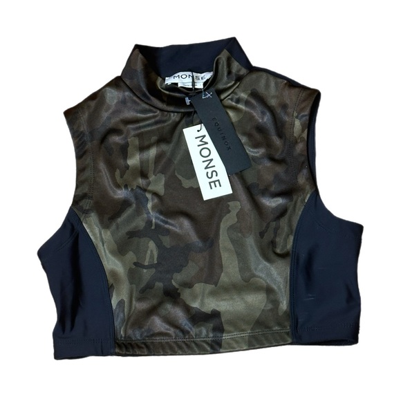 MONSE Mock Neck Sports Crop NWT - Picture 1 of 5